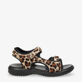 Nilo Leopard sandalias de piel con forro interior de lycra. natural