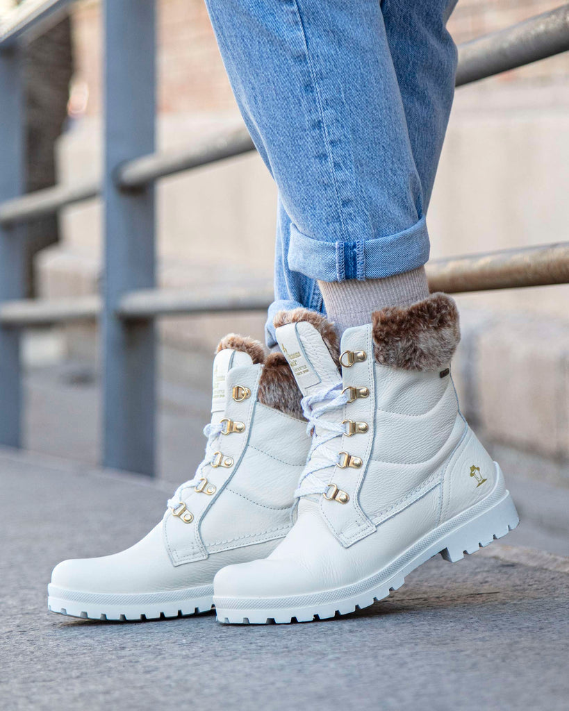 Tuscani Gtx botas de piel con forro interior de gore-tex®. blanco